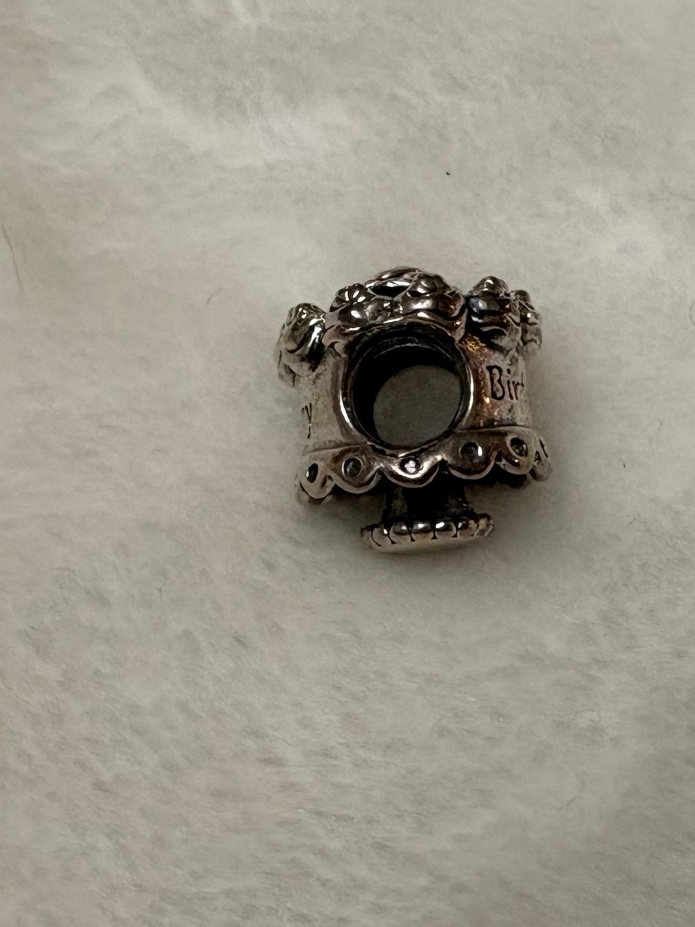 Authentic Pandora Happy Birthday Cake Charm 791289 Retired Sterling Silver Birth - Picture 6 of 7
